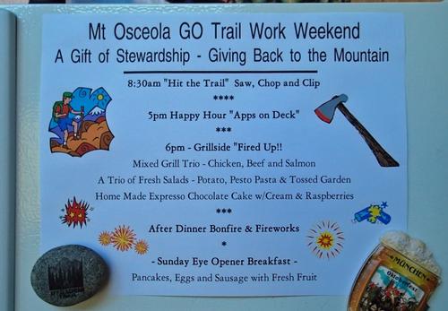 Mt. Osceola Trail Maintenance Weekend